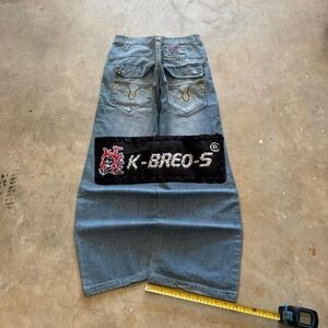 Baggy K-Breo Wide Leg Southpole Styl Y2K Vintage Denim Jeans 36x30